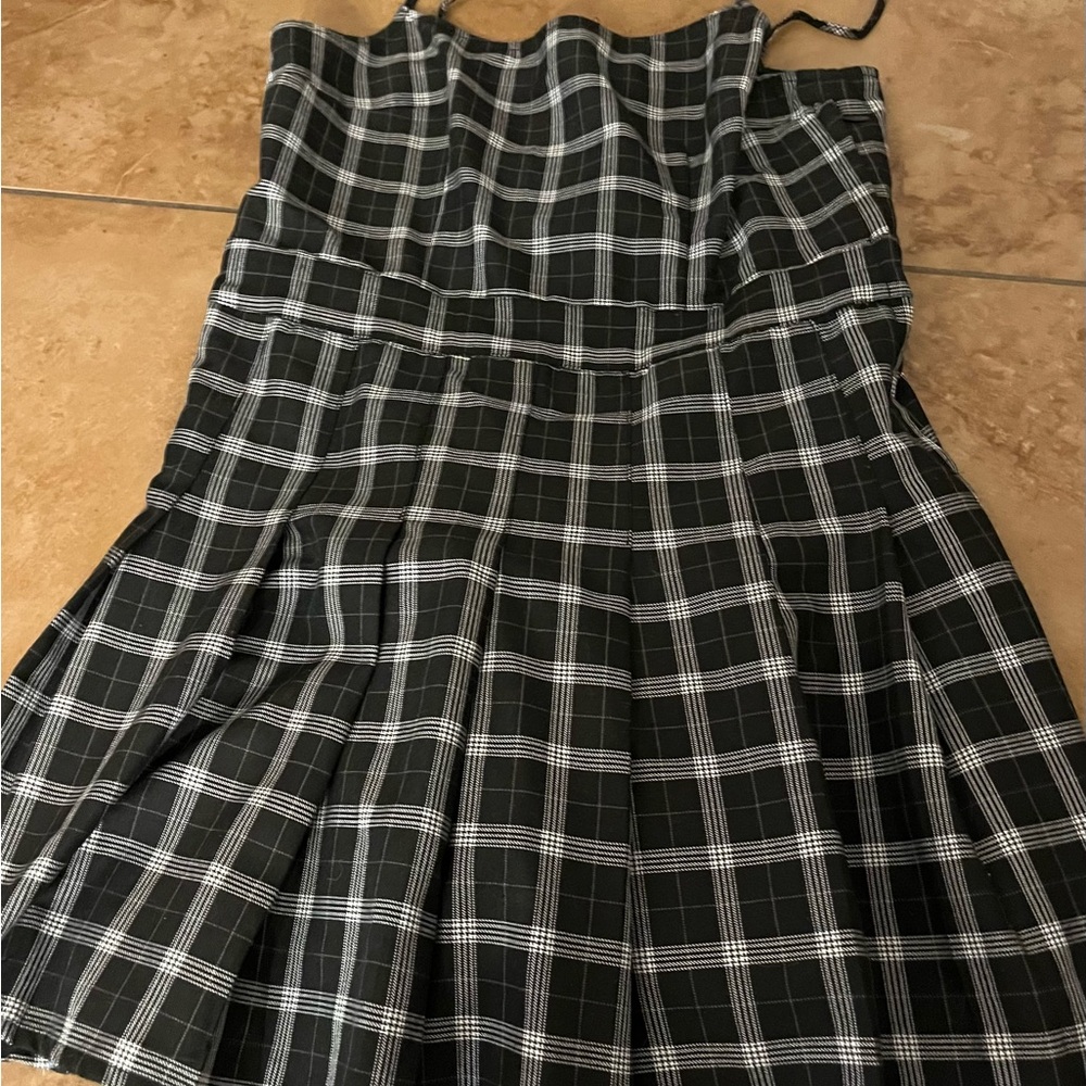 Black and White Plaid H&M Dress